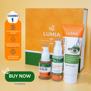SET1: LUMIA Complete Anti-Acne Skincare Set (Cleansing Gel + Acne Care Serum + Dark Spot & Brightening Serum)
