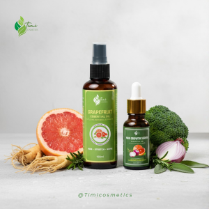 COMBO TIMI2: Grapefruit Essential Oil, and Hair Growth Serum- Fast and Healthy Hair Growth in Just 4 Weeks