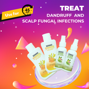 45-Day Treatment to Eliminate Dandruff, Itching, and Scalp Fungus with SEMAS
